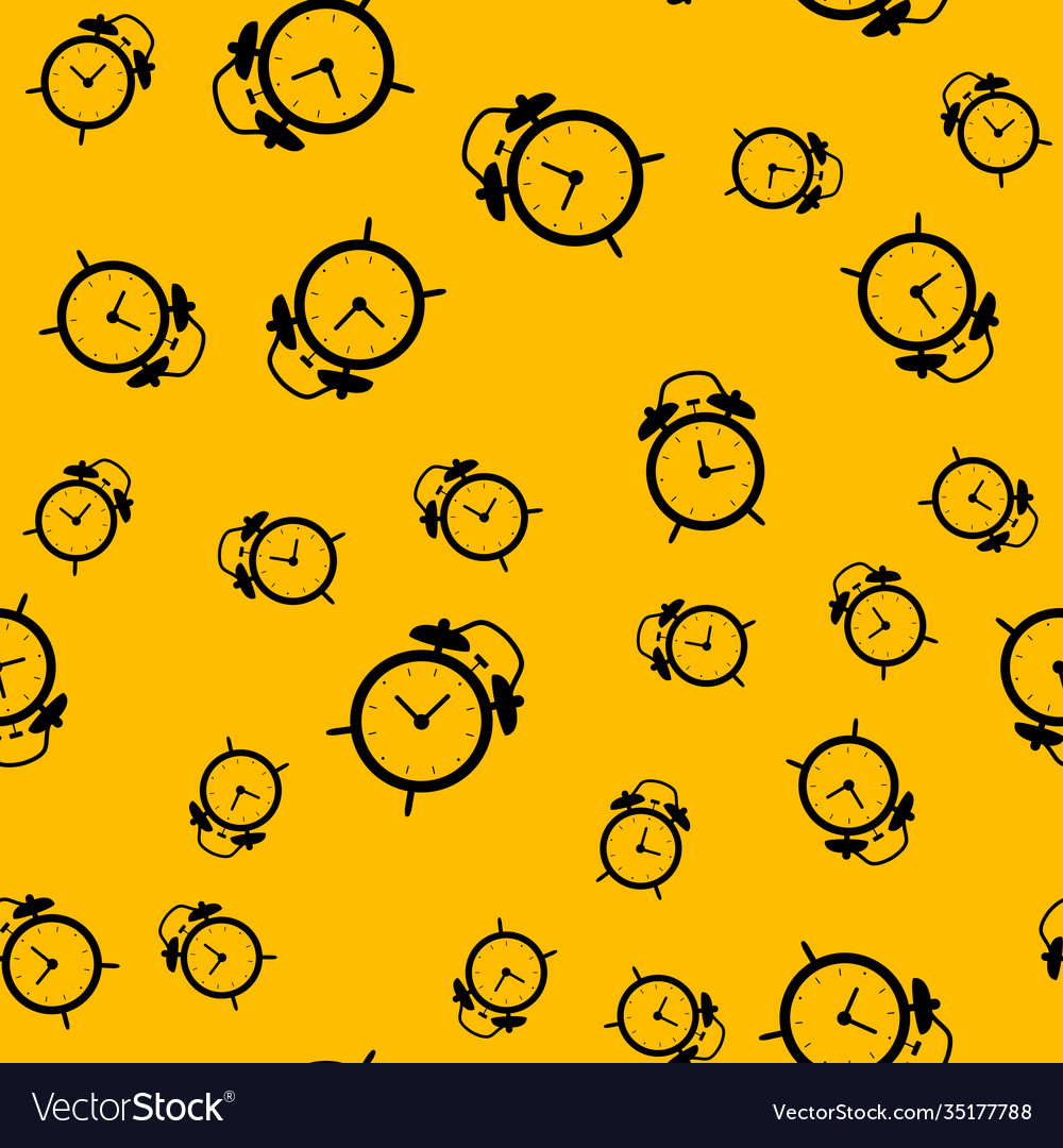 Alarm clock seamless pattern background