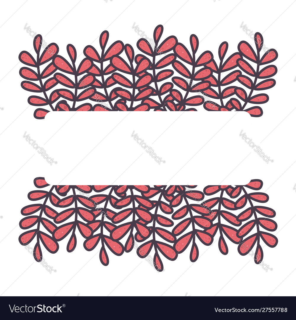 Autumn rectangle frame with branches