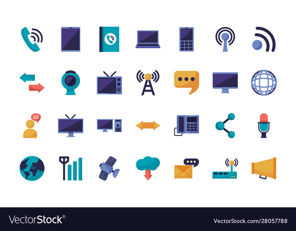Bundle communication set icons