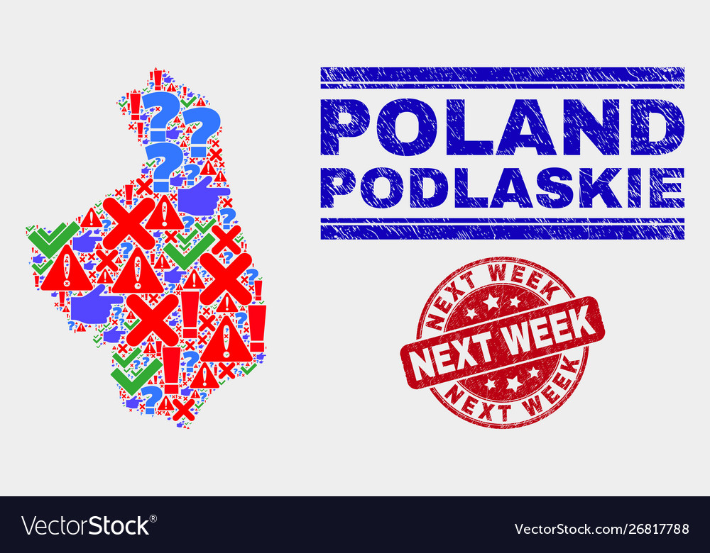 Collage podlaskie voivodeship map symbol mosaic