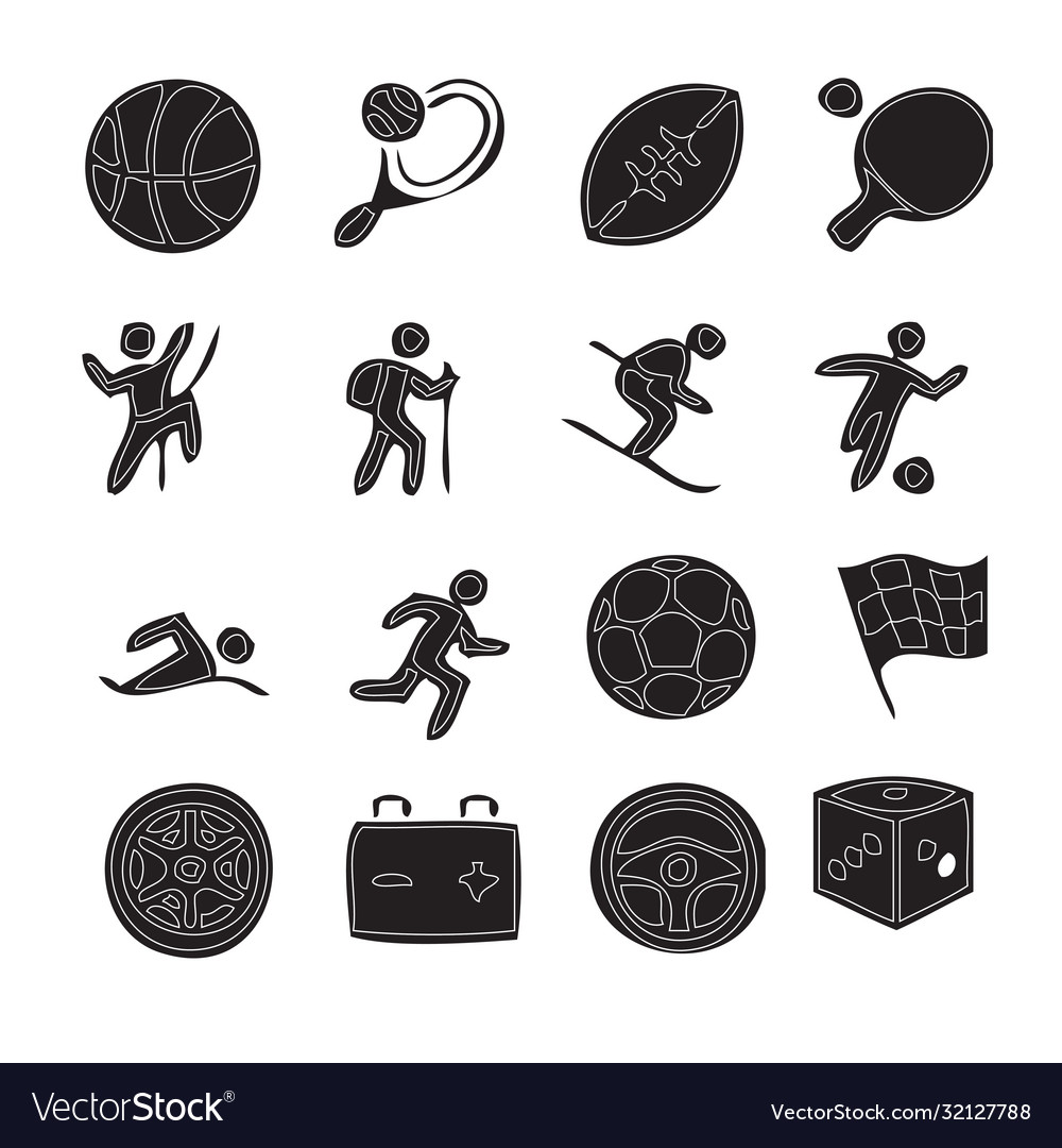 Collection icons for web design isolated on white