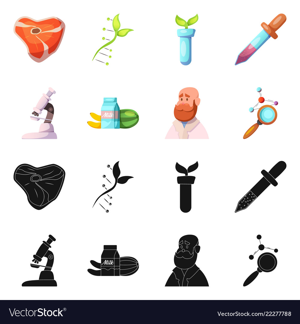 Design of and icon collection vector image Design of and icon collection