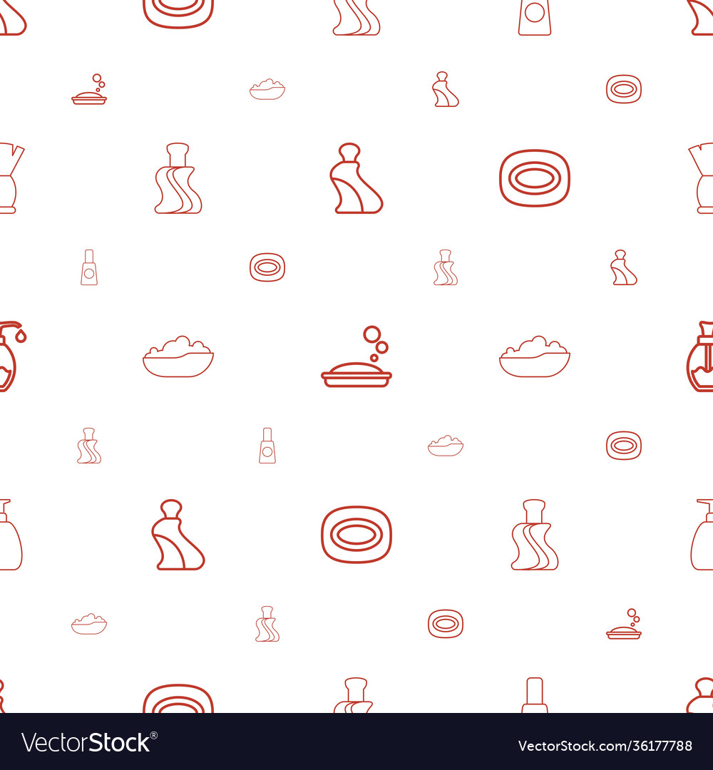 Foam icons pattern seamless white background