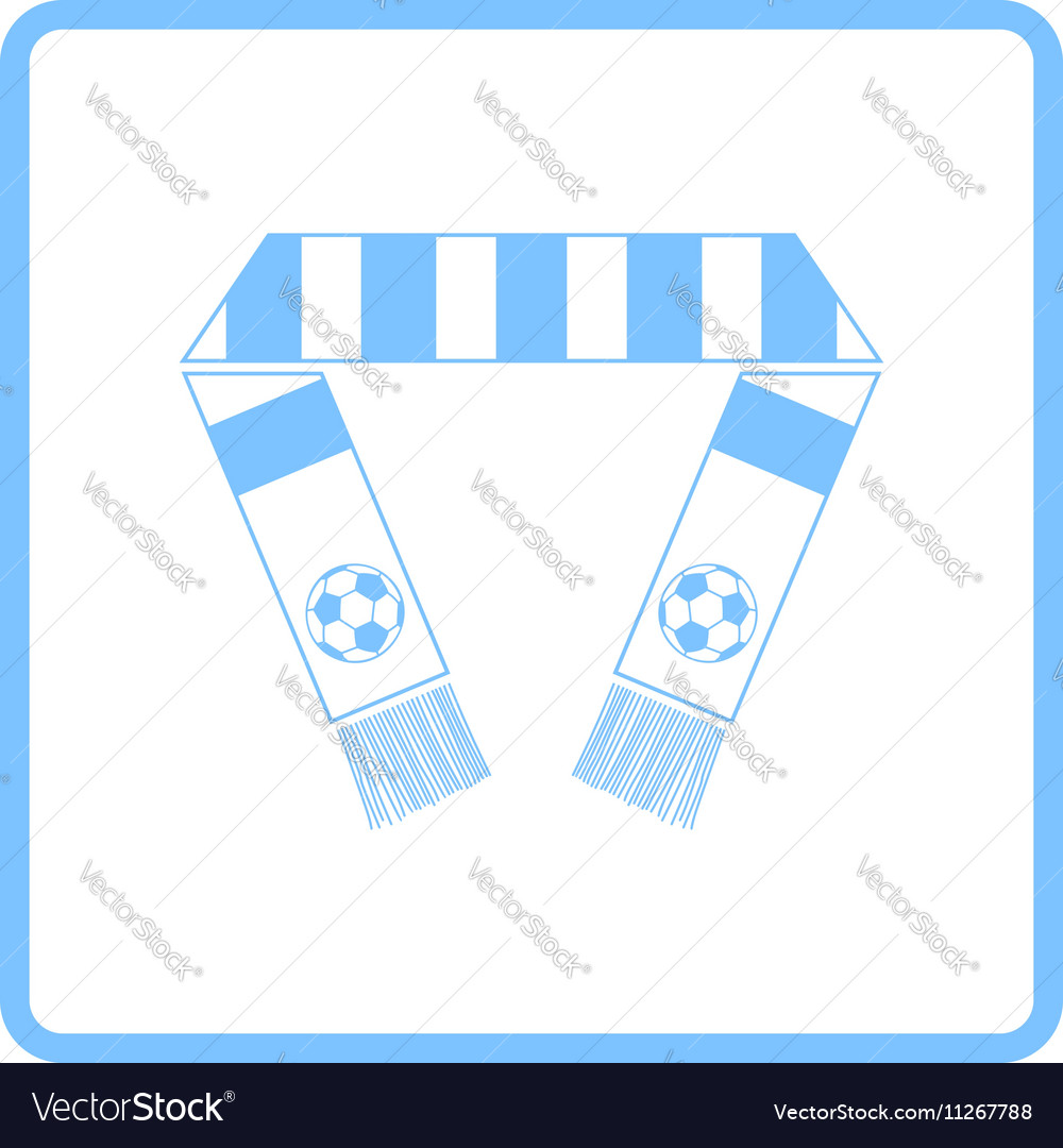 Football fans scarf icon Royalty Free Vector Image