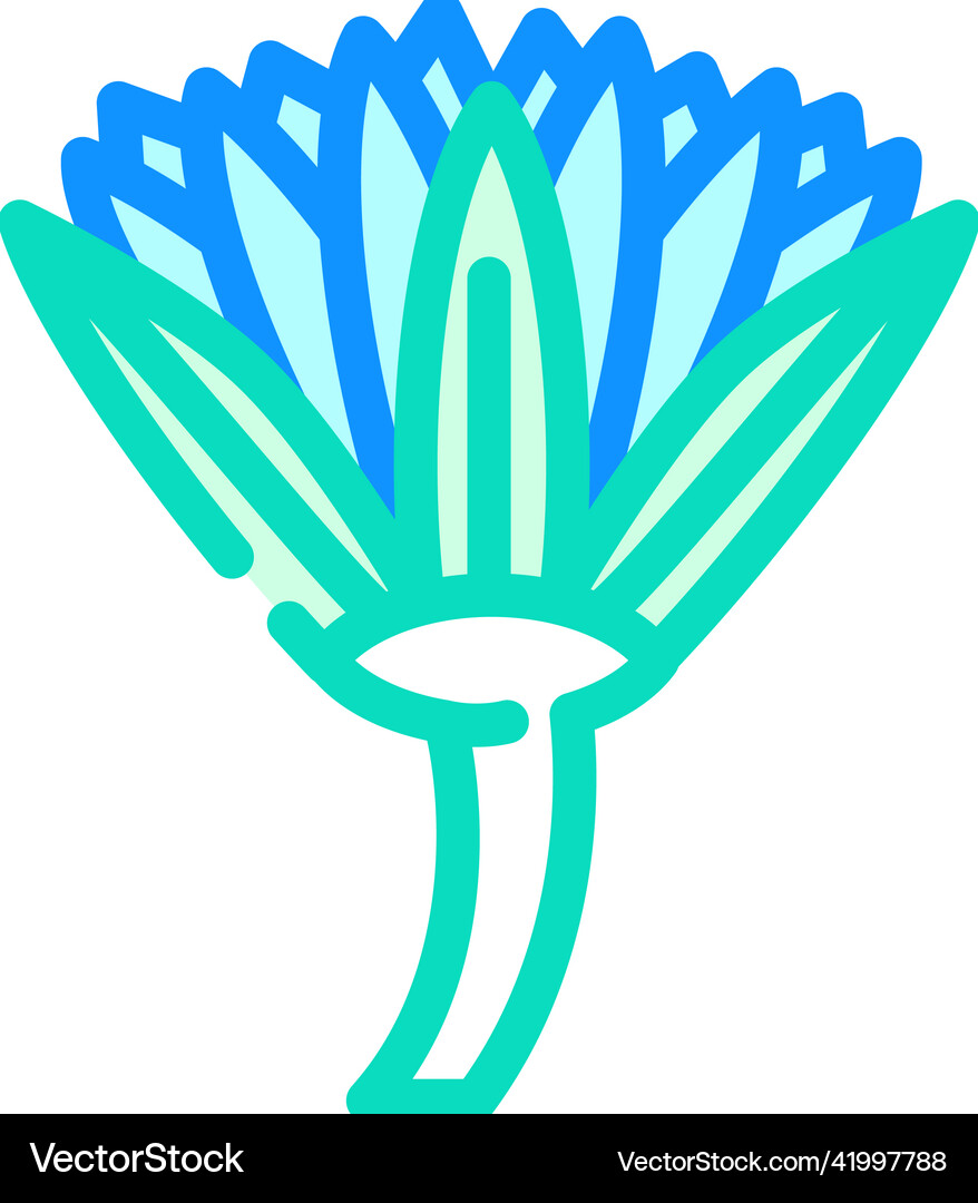 Lotus flower color icon Royalty Free Vector Image