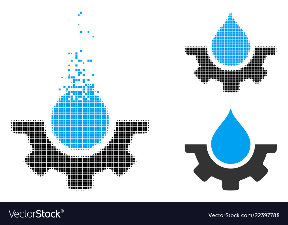 Pixelated Water Dispersal Icon
