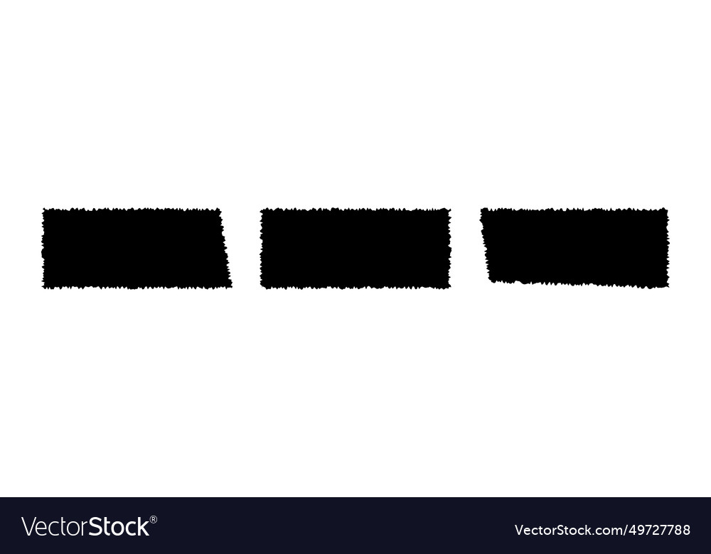 Rectangles paper with roughly torn edges vector image Rectangles paper with roughly torn edges