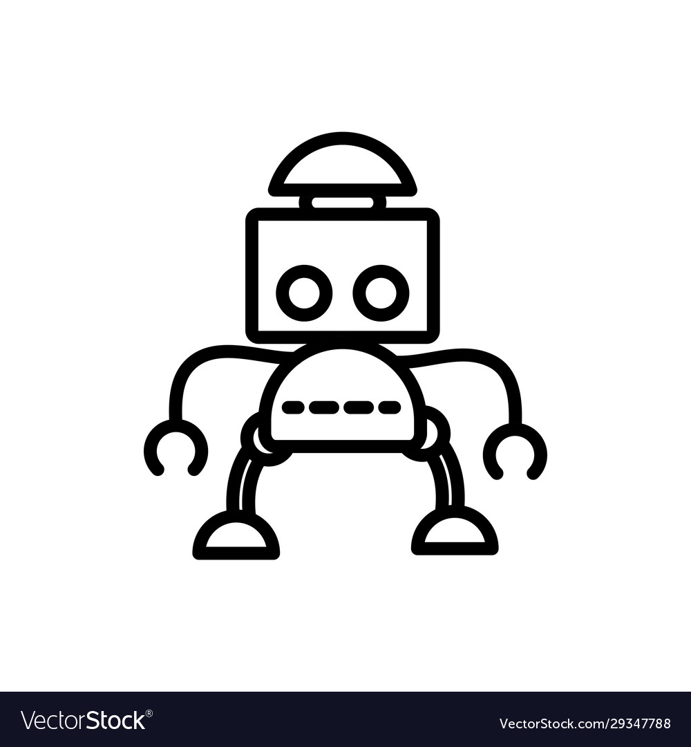 Robot science artificial technology character vector image Robot science artificial technology character