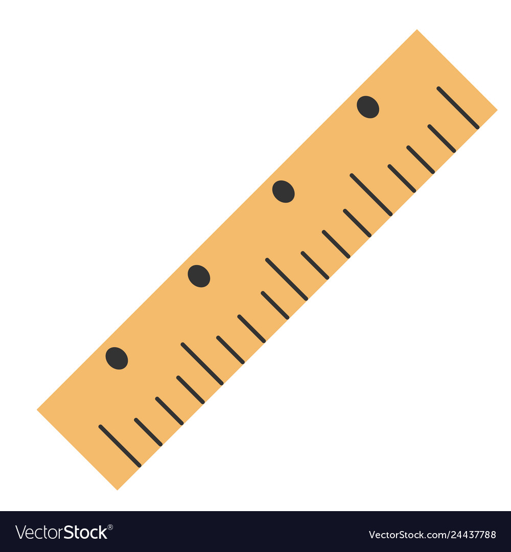 Ruler flat on white Royalty Free Vector Image - VectorStock