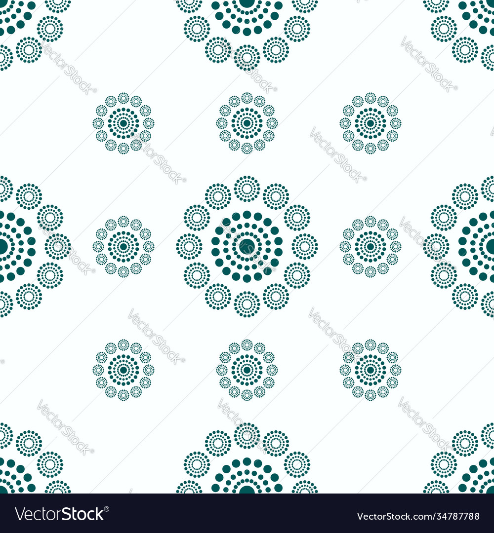 Seamless pattern dots circle perfect motifs