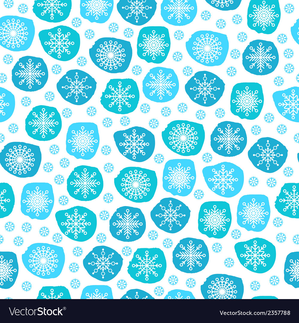 Seamless pattern of snowflakes