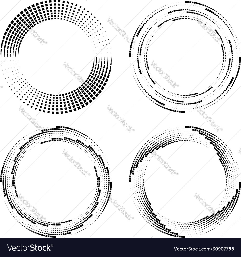 Set black tiny squares in circle form