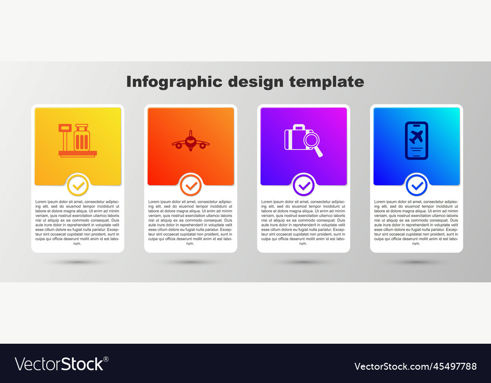 Set scale with suitcase plane lost baggage Vector Image Set scale with suitcase plane lost baggage