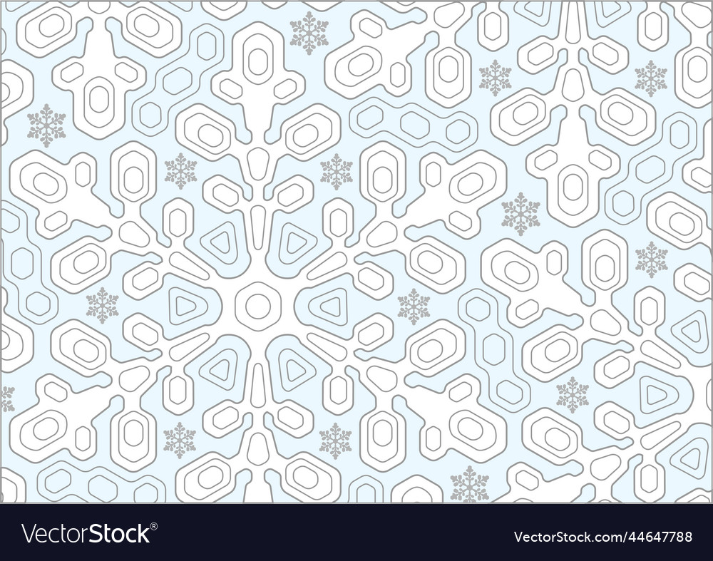 Snowflake line pattern layered winter season Vector Image