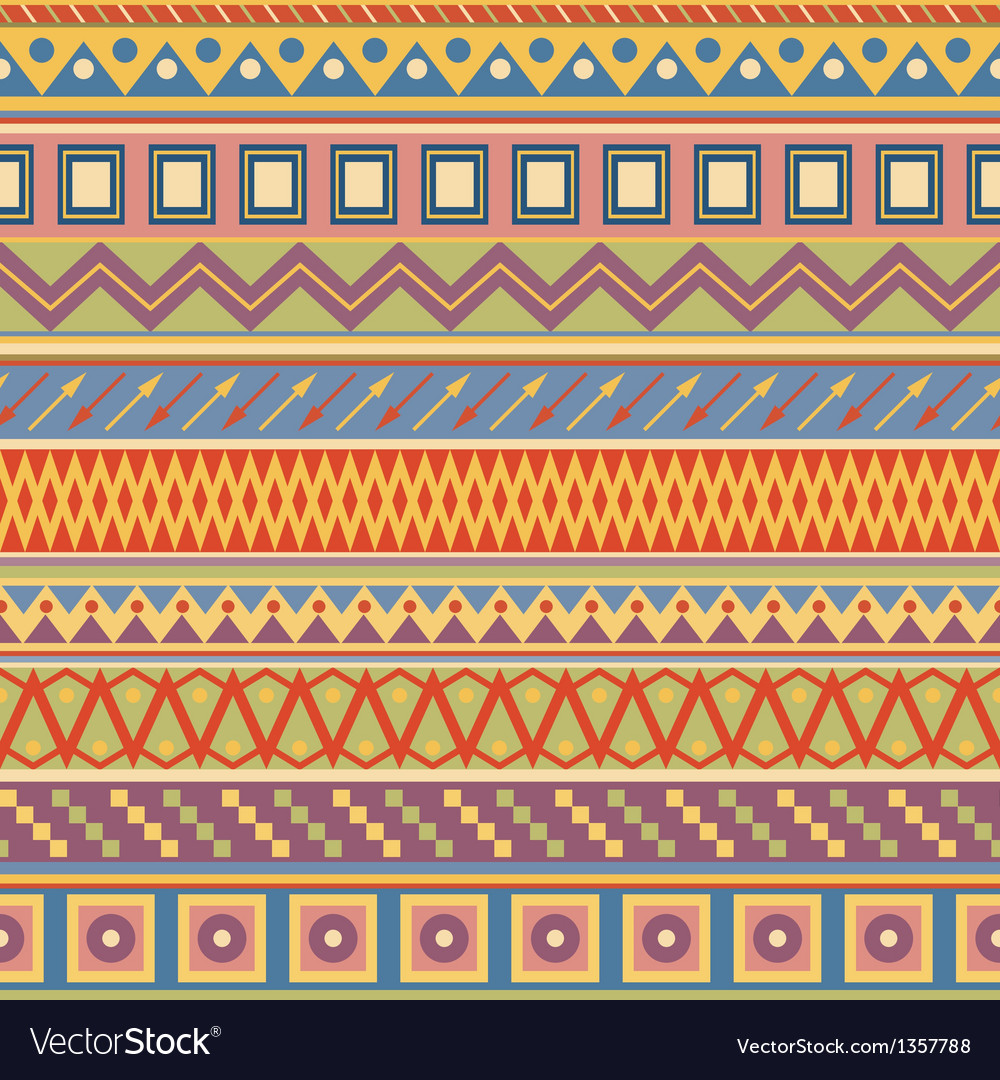 Tribal striped seamless pattern Royalty Free Vector Image