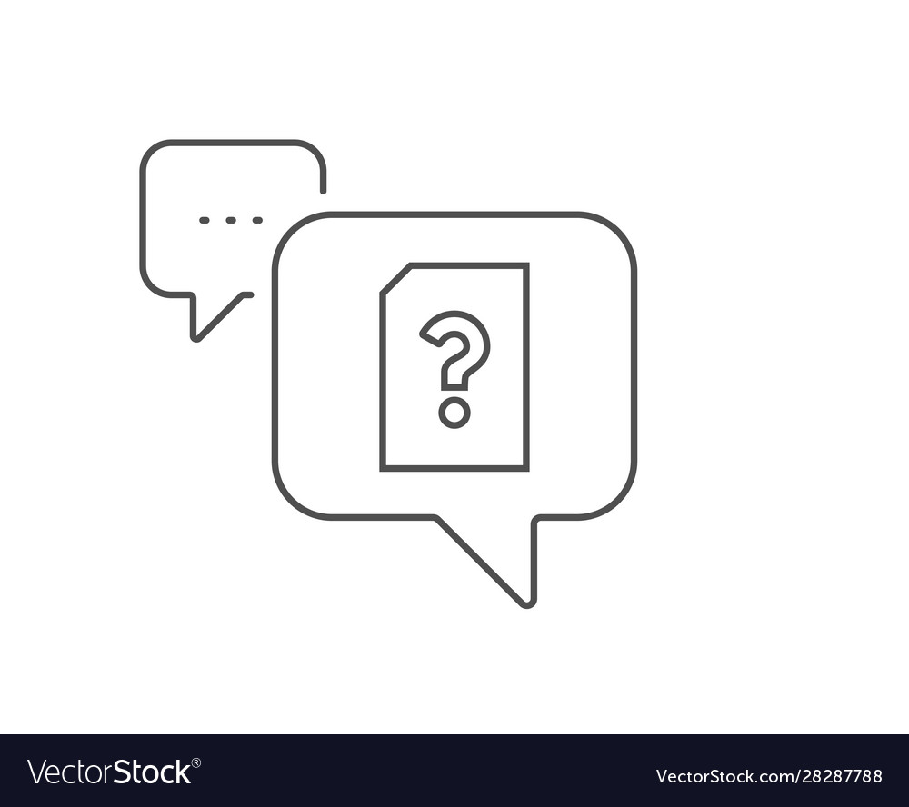 Unbekannte Dokumentzeile Icon-Datei mit Frage vector image Unbekannte Dokumentzeile Icon-Datei mit Frage