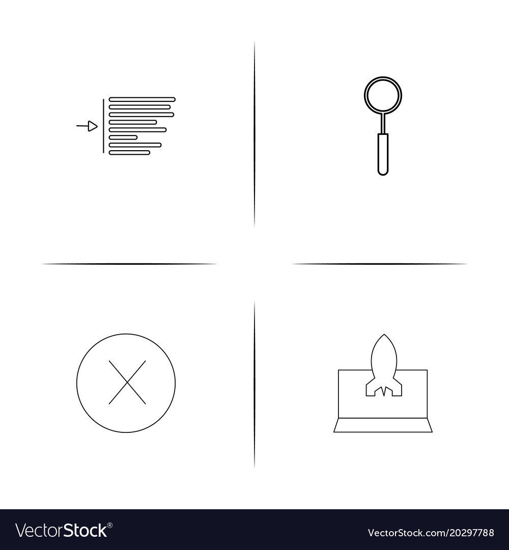 Web und Text einfache lineare Icon setsimple Umriss