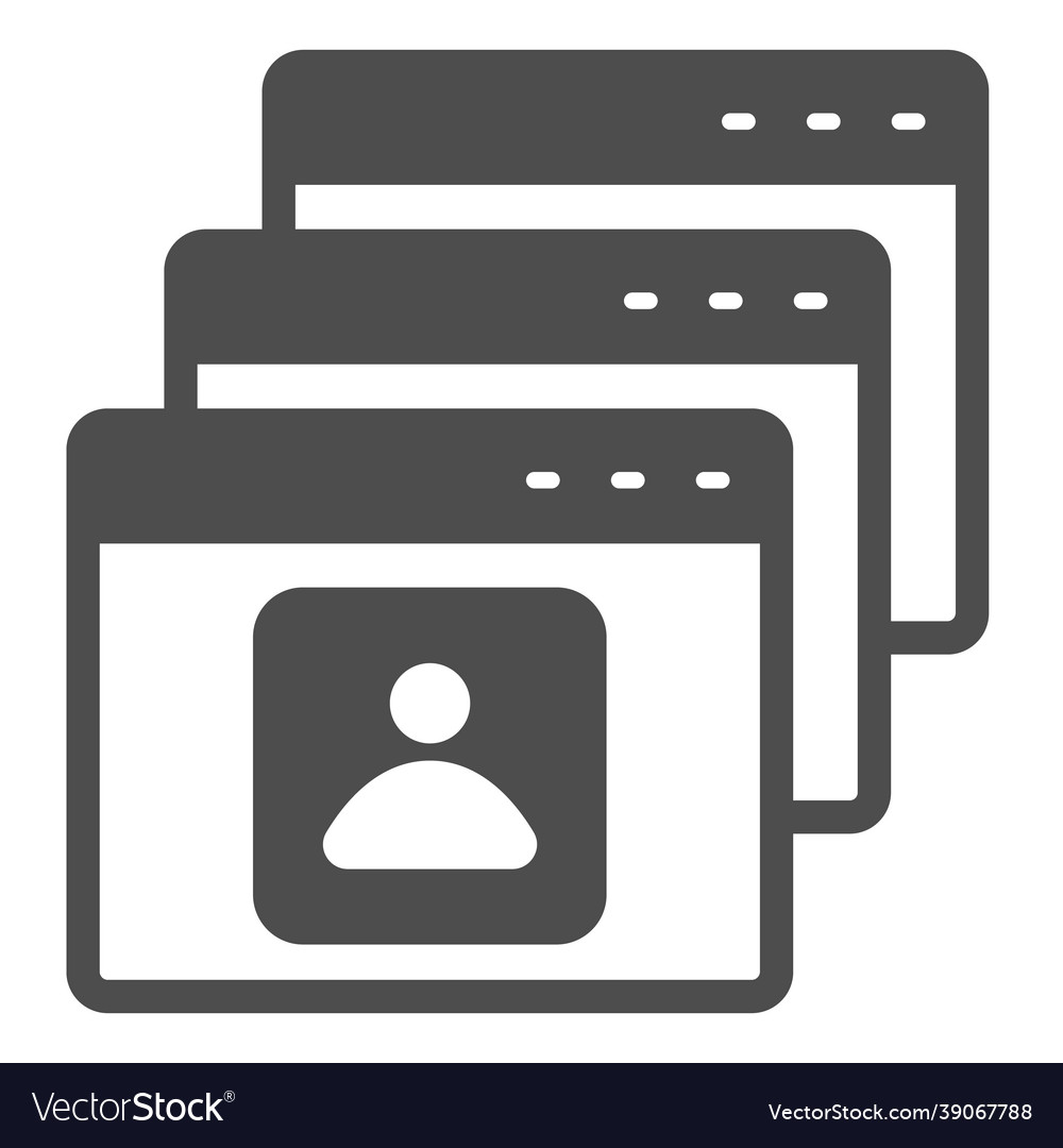 Windows with user profile button account log vector image Windows with user profile button account log