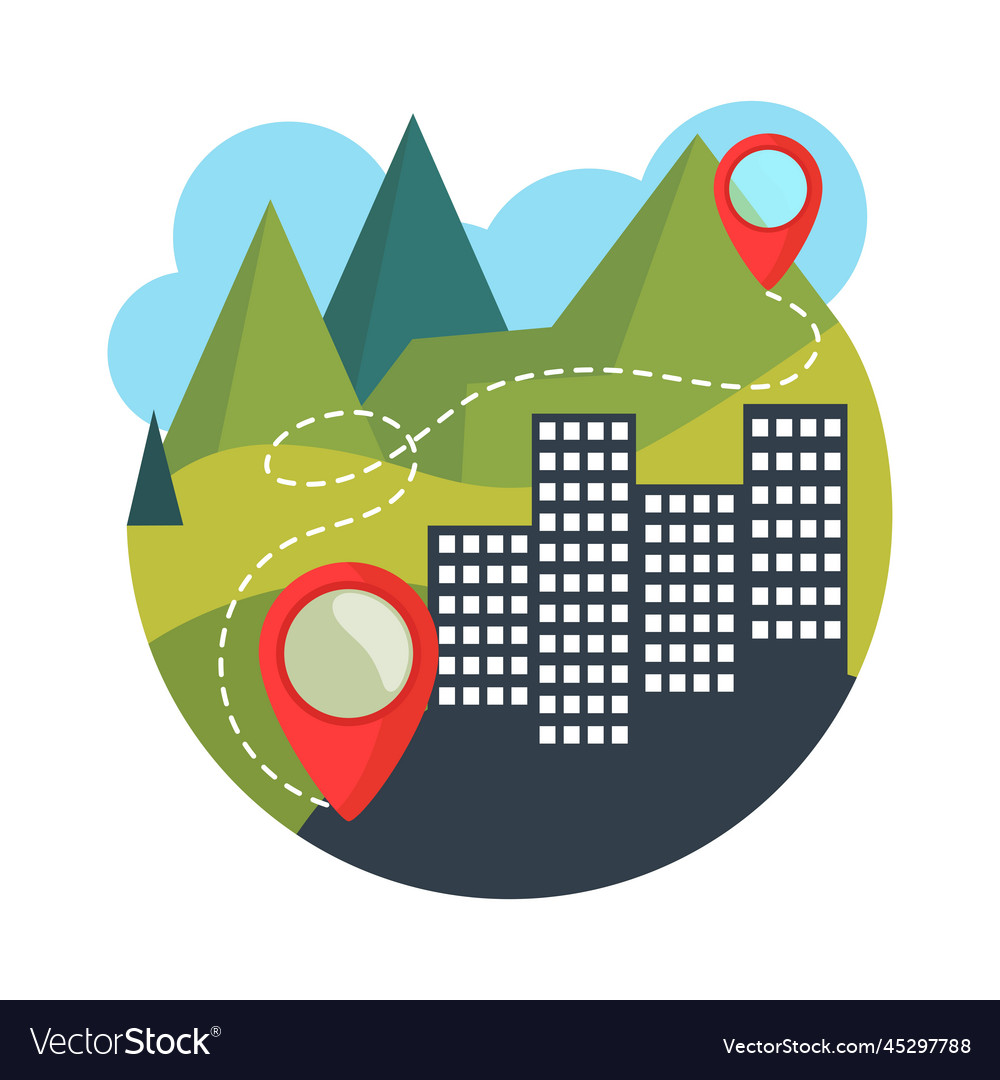 You are here pointer in city