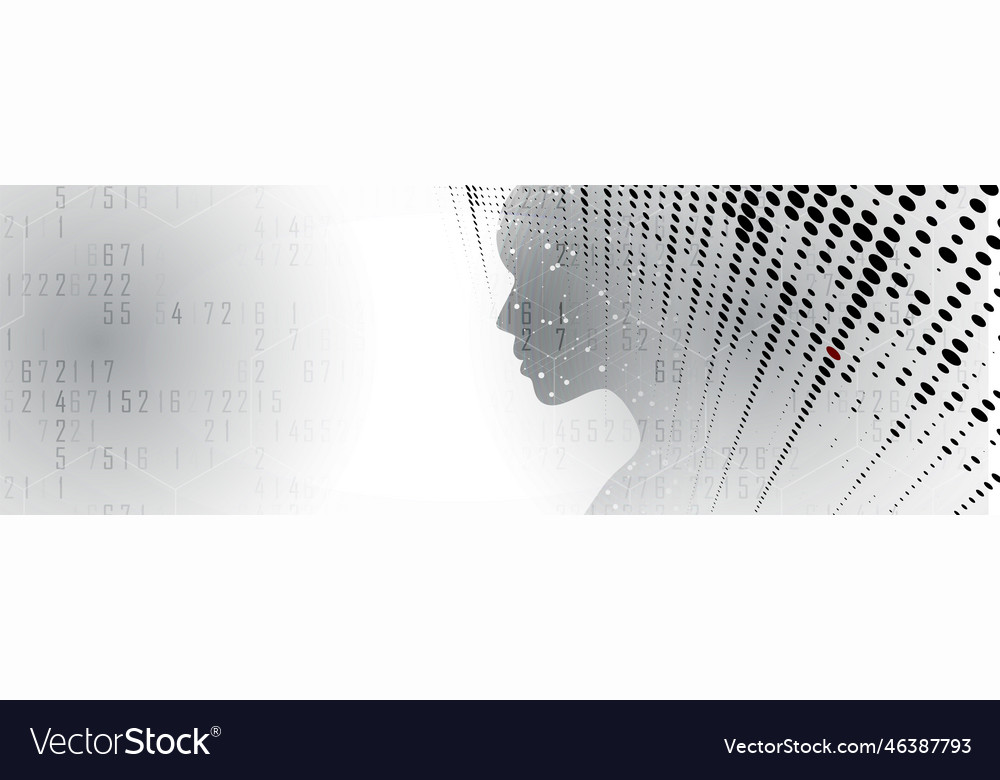 Artificial intelligence technology web background vector image Artificial intelligence technology web background