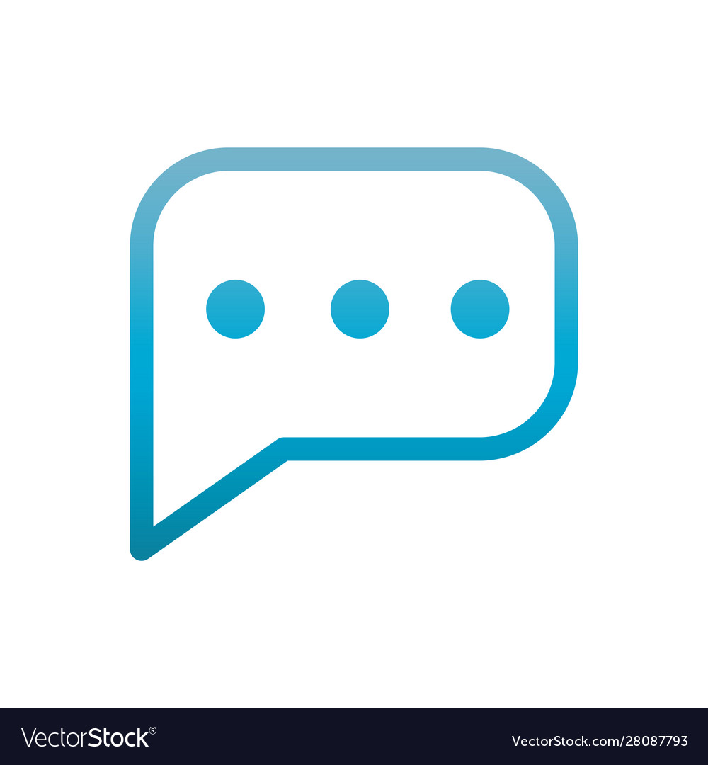 Chat bubble sms user interface blue gradient