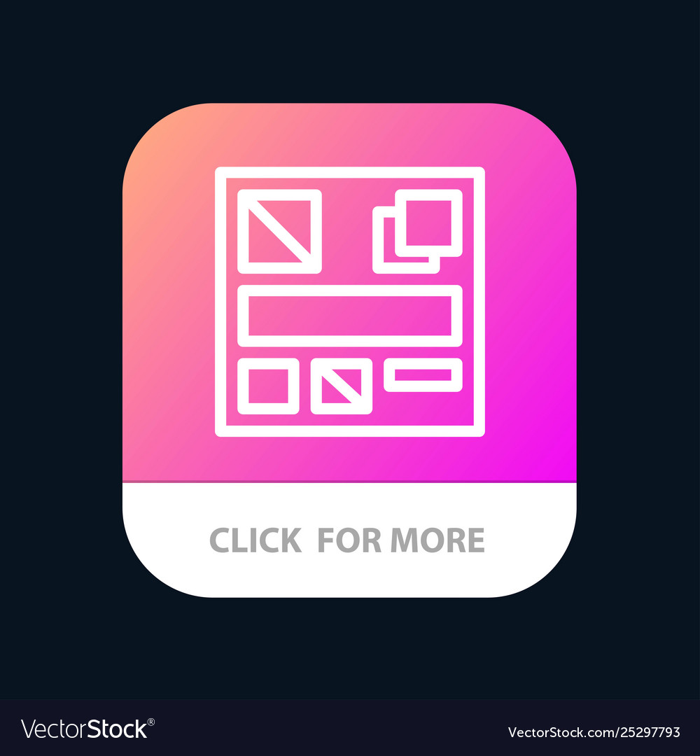 Design mockup web mobile app button android vector image Design mockup web mobile app button android