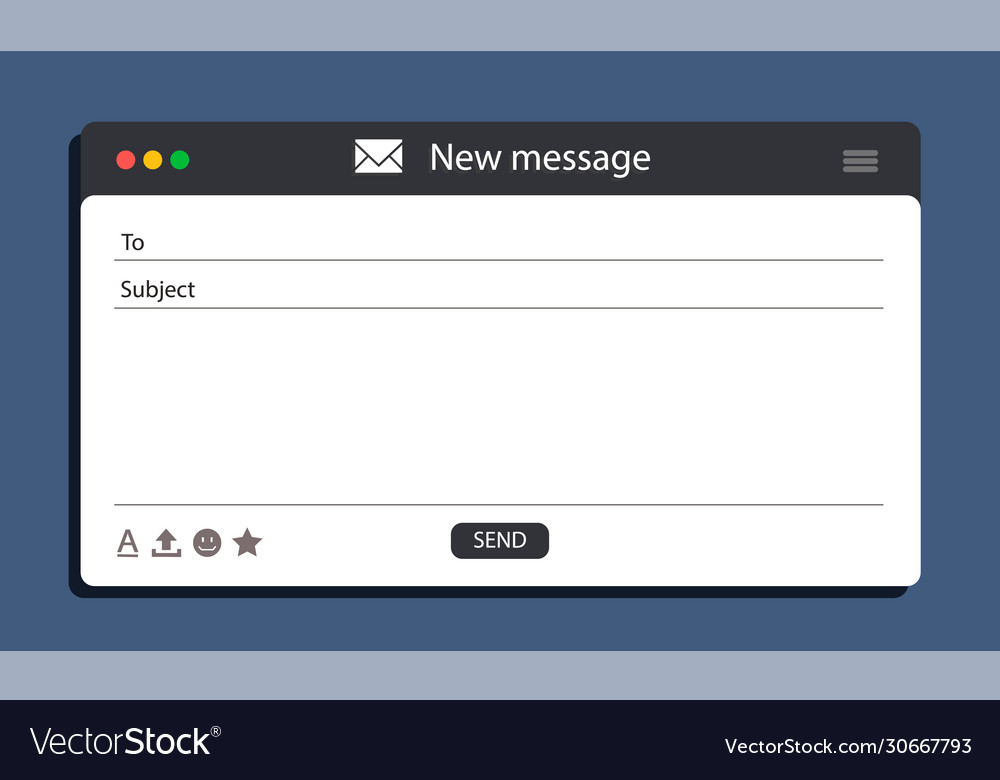 Email interface banner for browser message blank