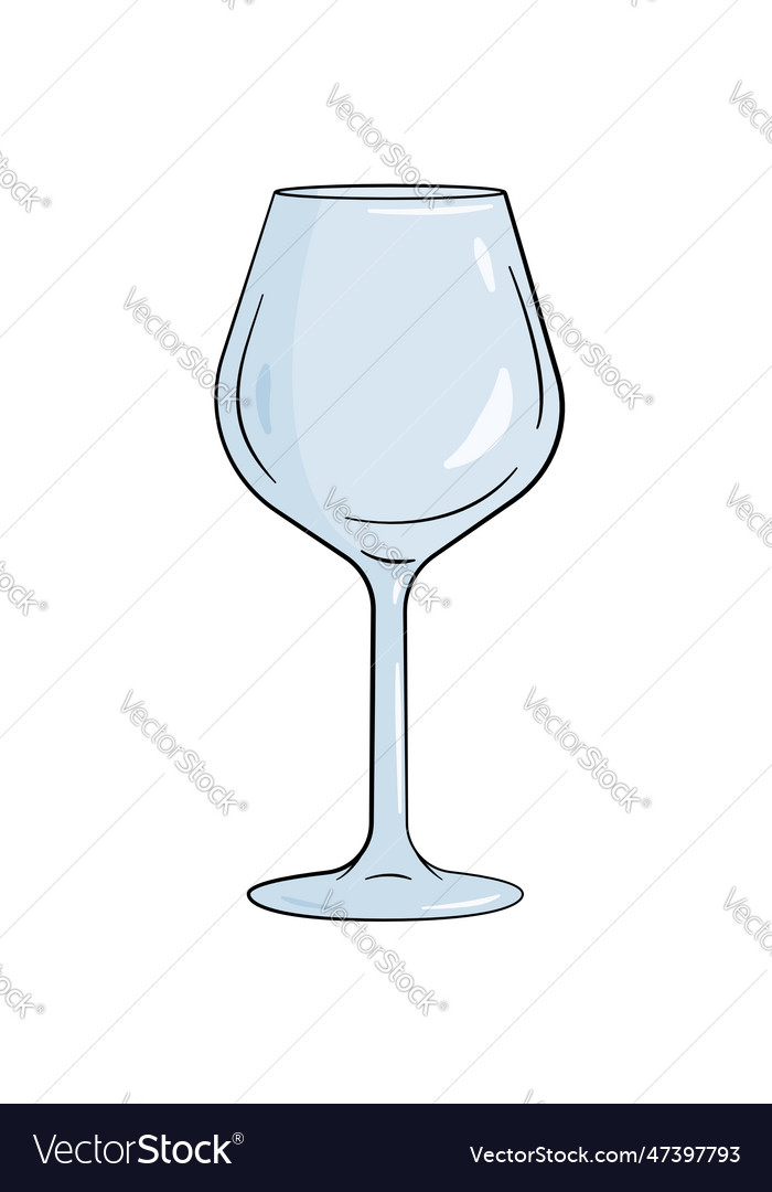 Empty wine glass Royalty Free Vector Image - VectorStock