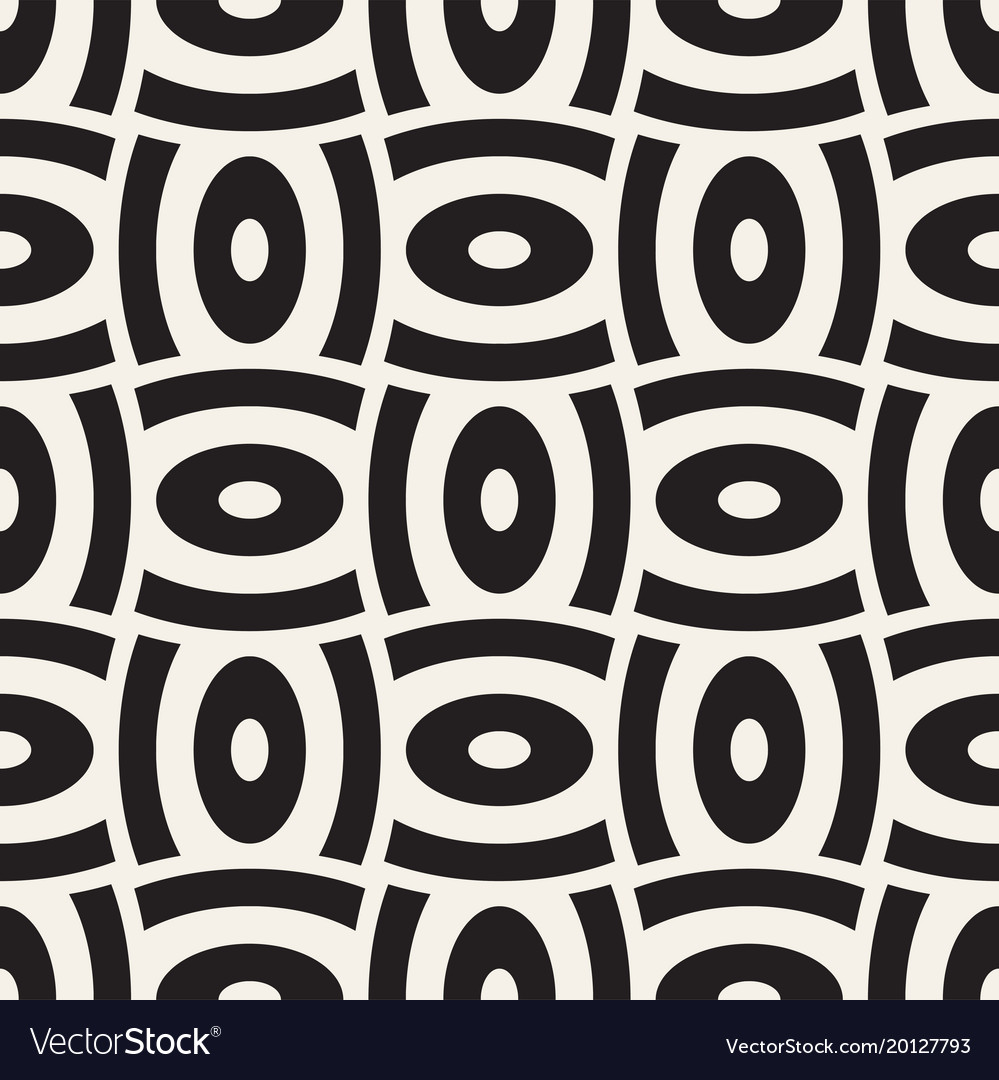 Geometric seamless pattern with curved Royalty Free Vector