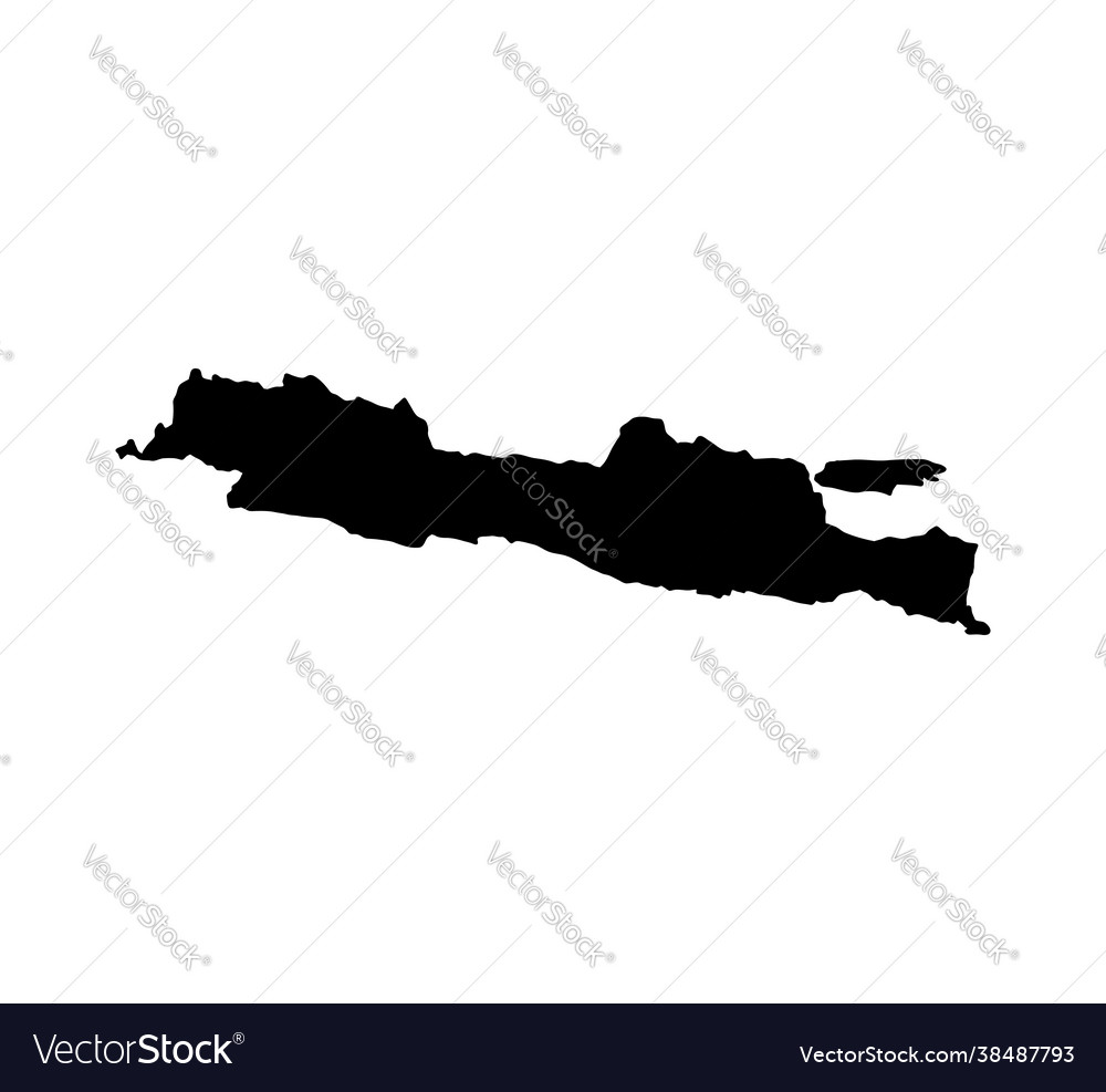 Java island map silhouette Royalty Free Vector Image