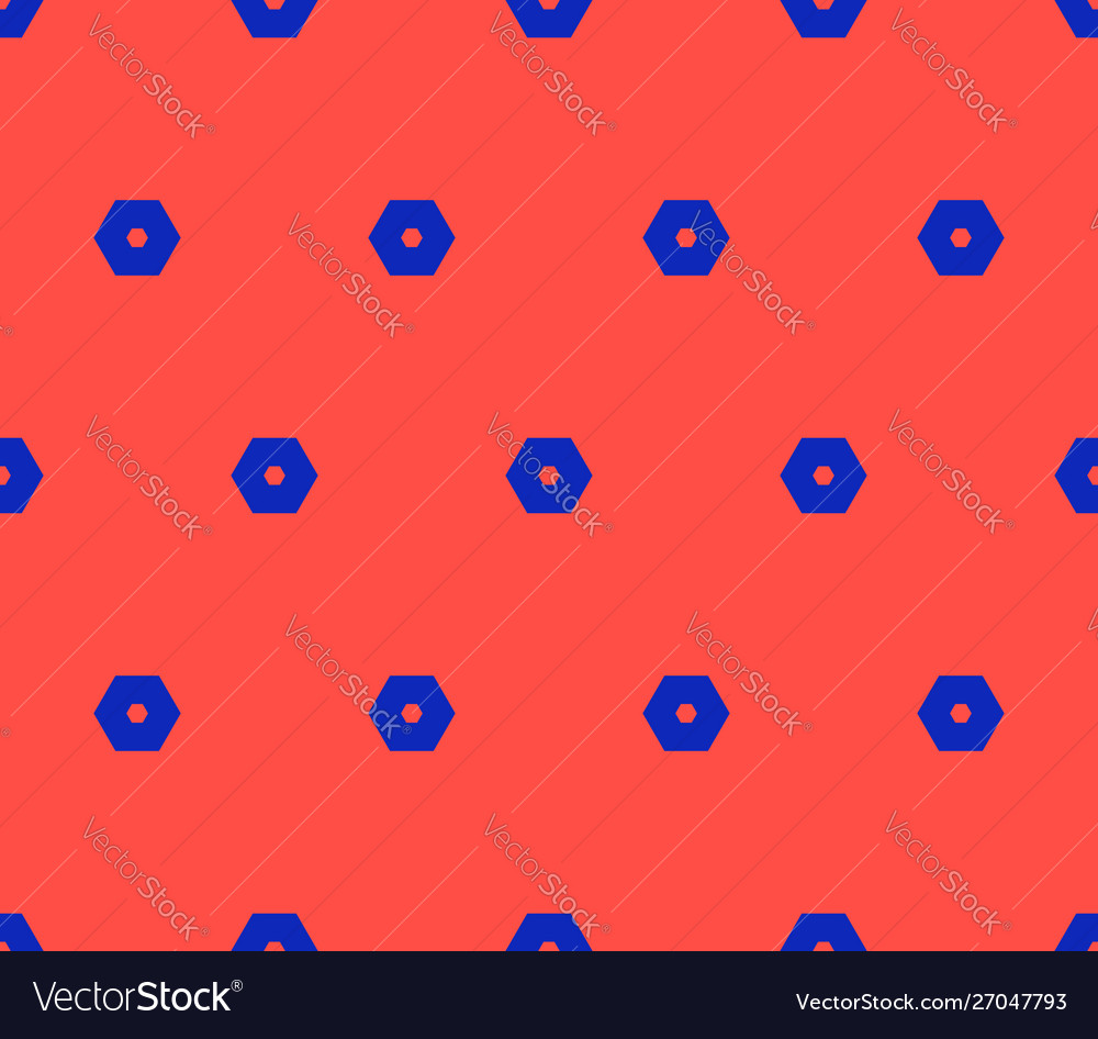 Minimalist geometric seamless pattern with hex