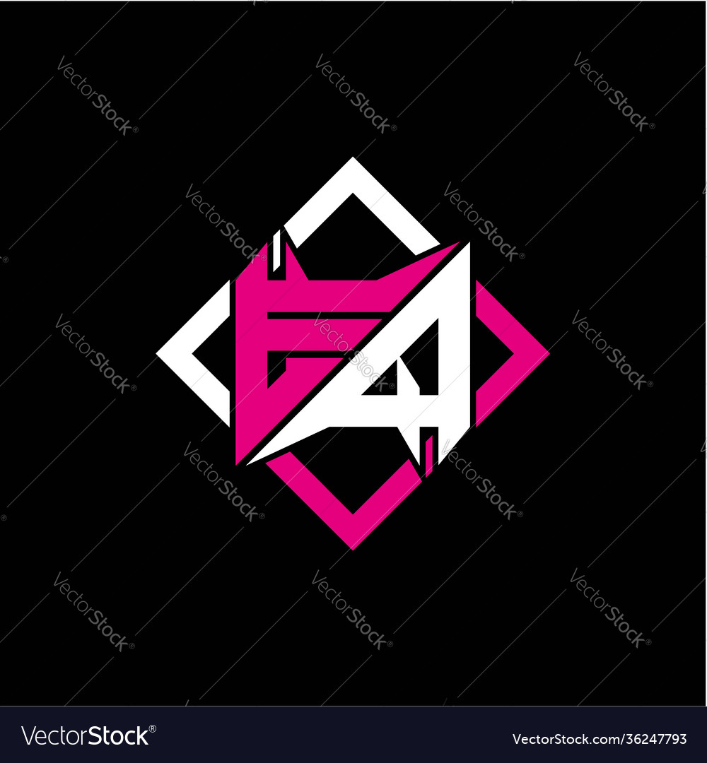 Modern minimalist design with letter e q initials