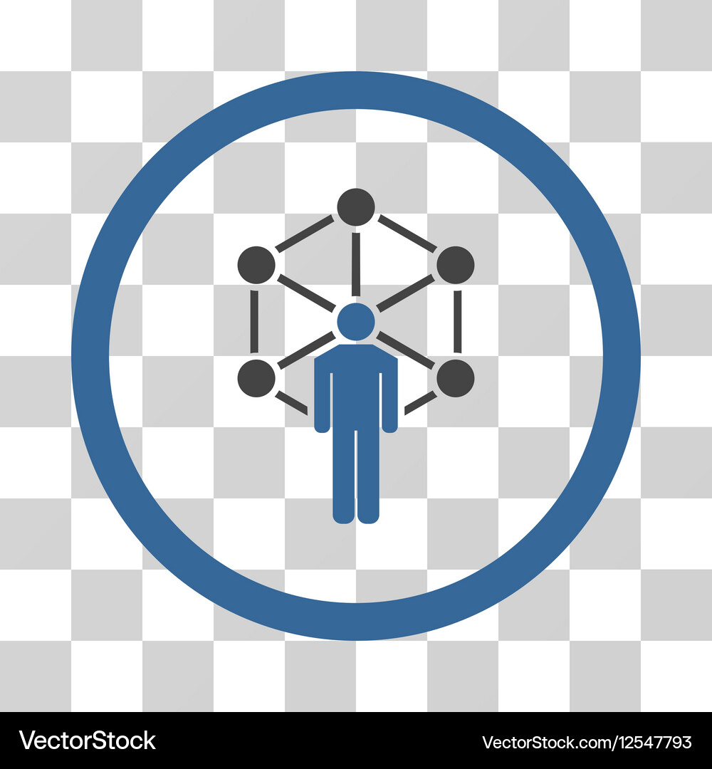 Network administrator flat rounded icon Royalty Free Vector