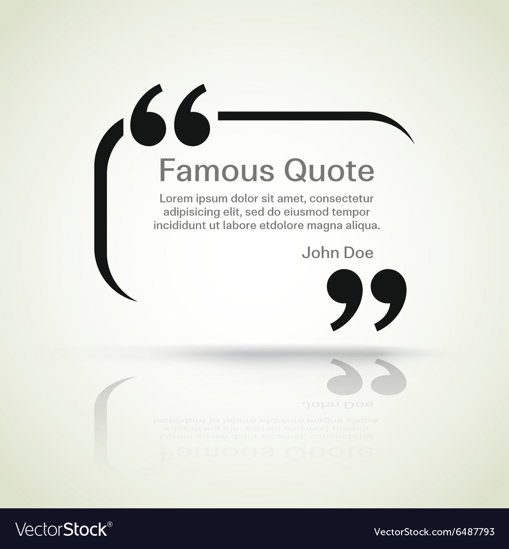 Quote border Royalty Free Vector Image VectorStock