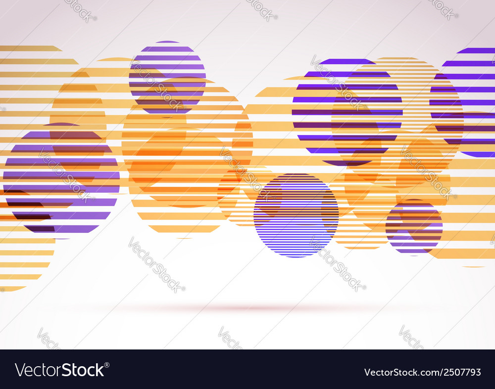 Retro round circle striped elements background