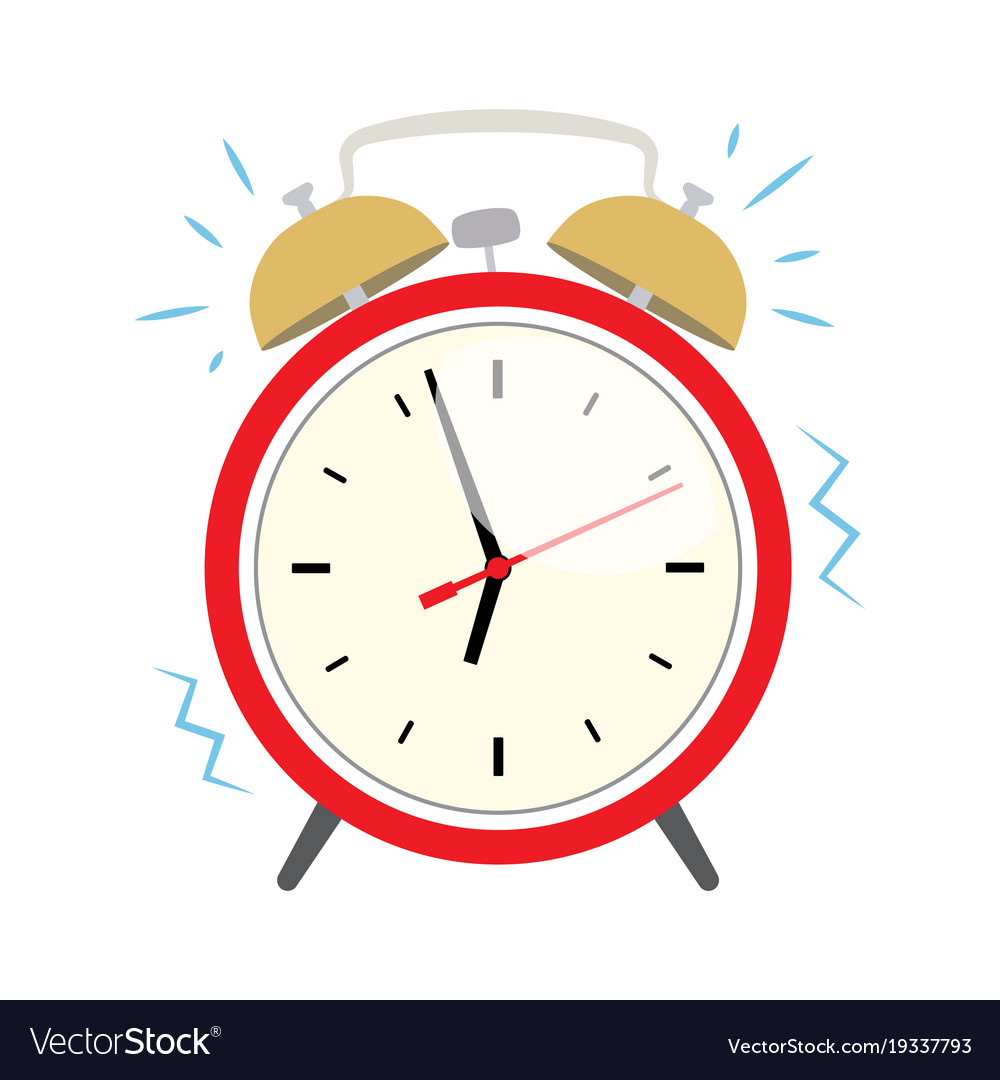 Ringing alarm clock Royalty Free Vector Image - VectorStock