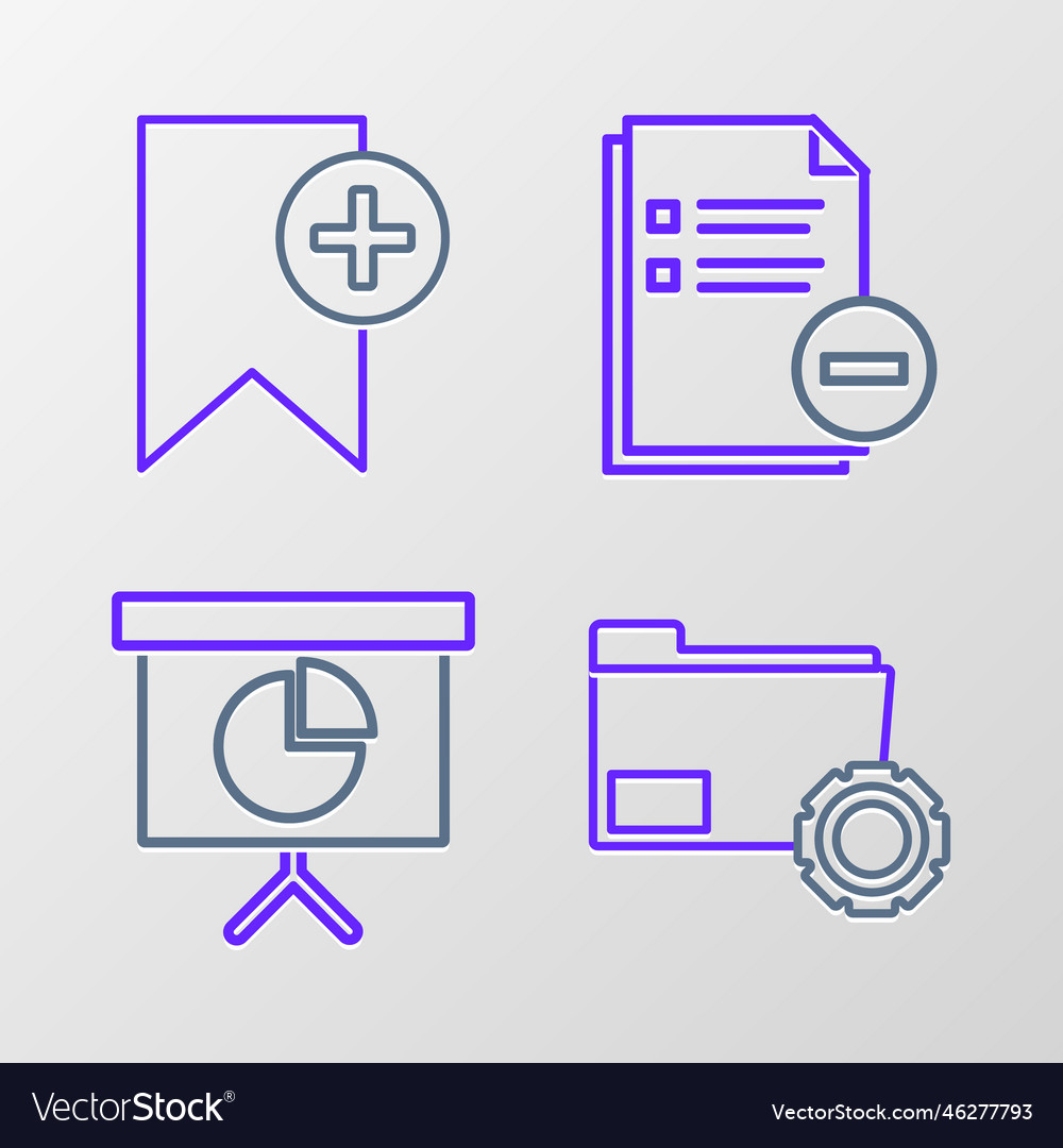 Set line folder settings with gears presentation