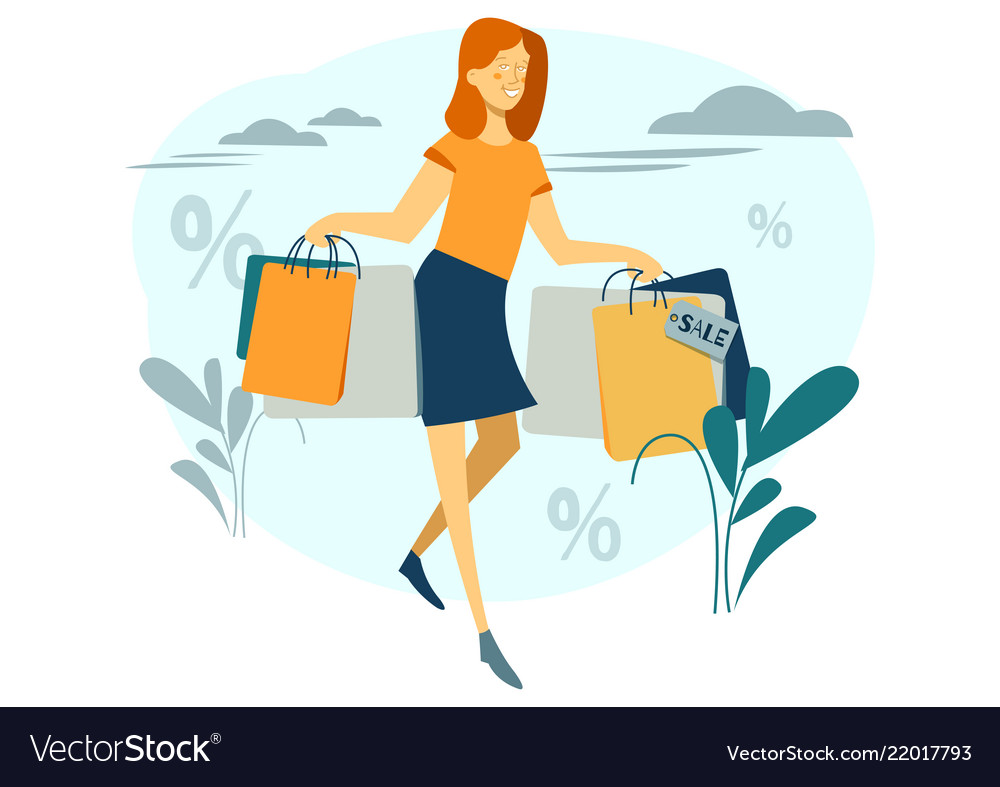 Woman is shopping beautiful girl