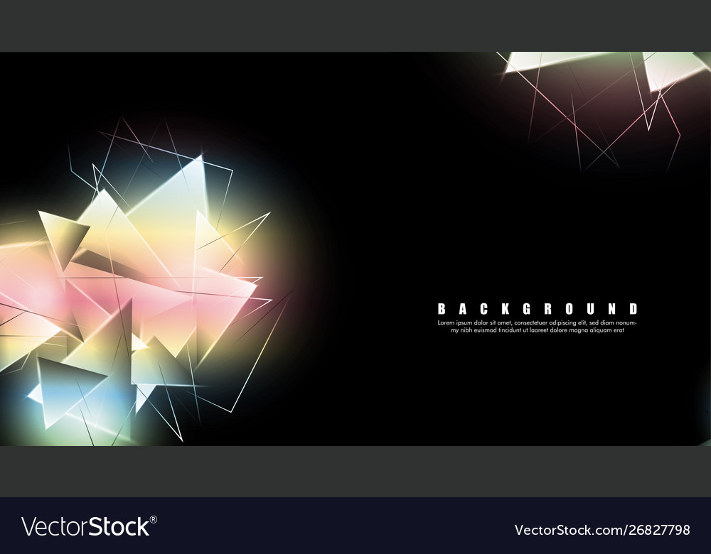 Abstract background with glowing triangles