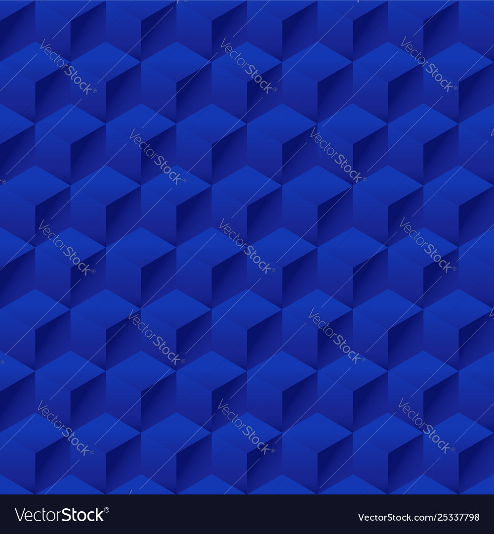 Blue Geometric Hexagon Pattern