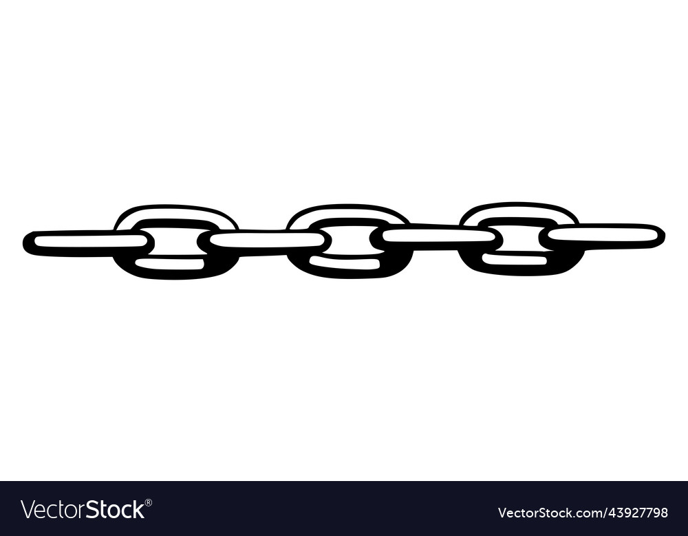 Chain as symbol of unity and cooperation sketch vector image Chain as symbol of unity and cooperation sketch