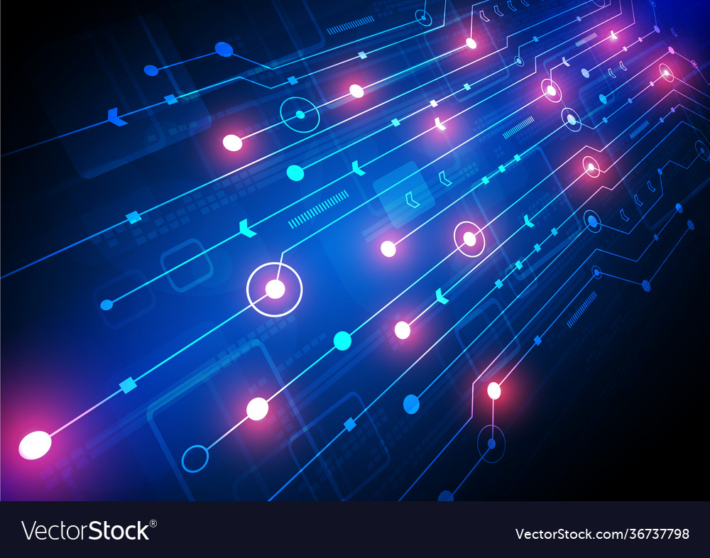Circuit technology background with hi-tech digital vector image Circuit technology background with hi-tech digital