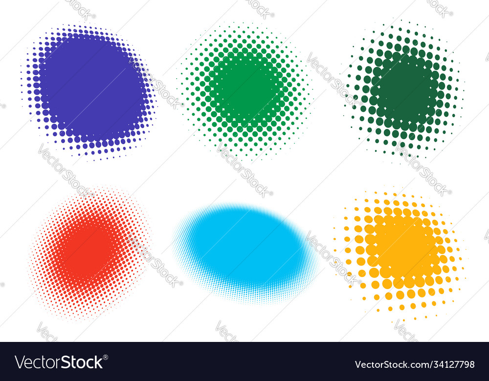 Colorful halftone pattern texture in 3d vector image Colorful halftone pattern texture in 3d