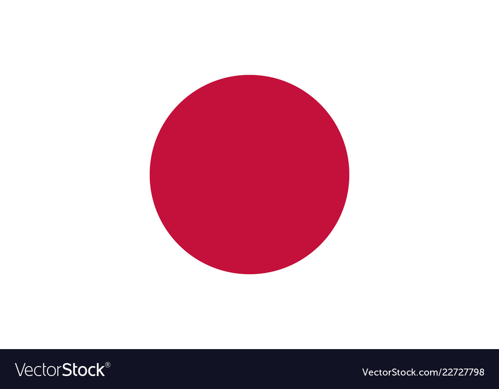 Flag of japan with official colors