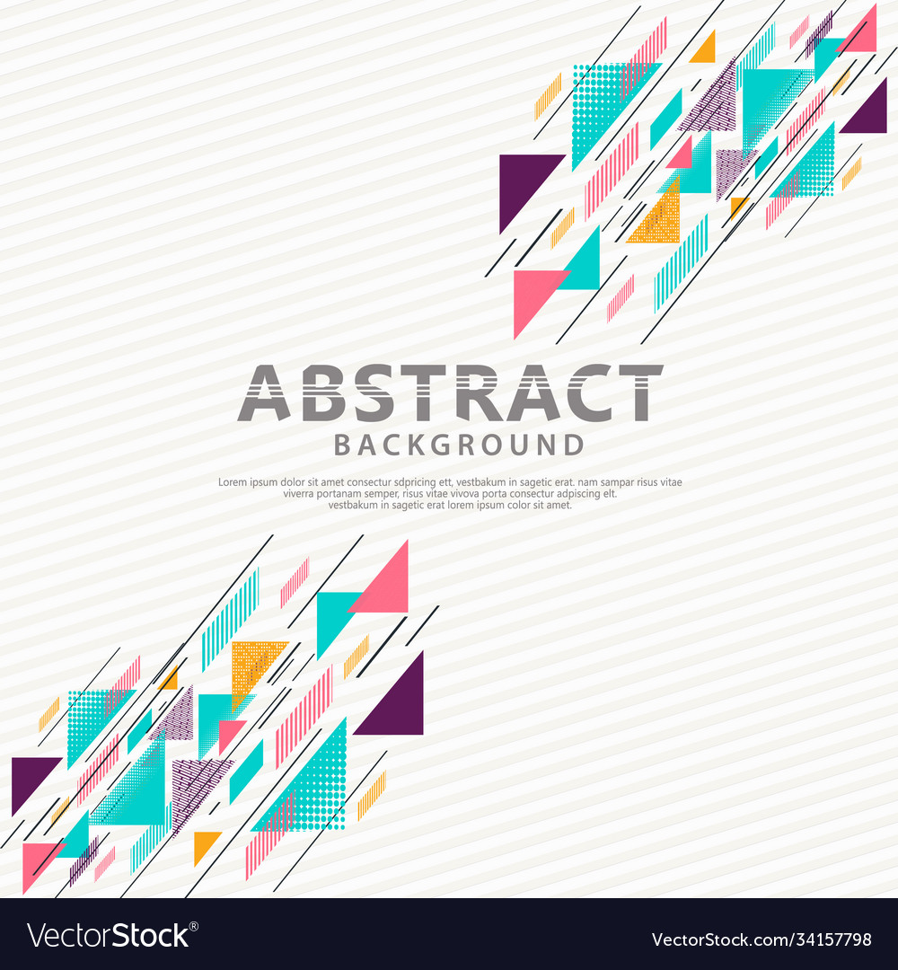 Futuristic and dynamic colorful triangle lines
