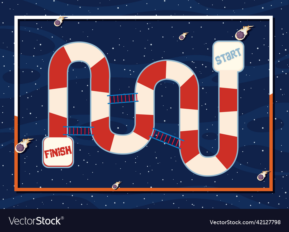 Game template with space theme background vector image Game template with space theme background