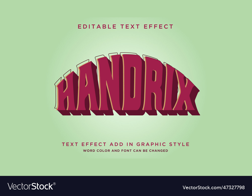 Glowing and editable handrix text style effect