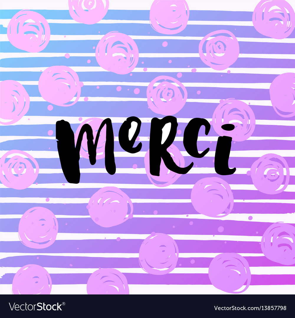 Hand Lettered Merci Poster
