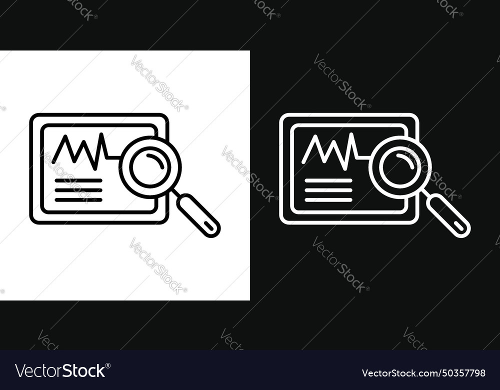Monitoring icon set computer dashboard data