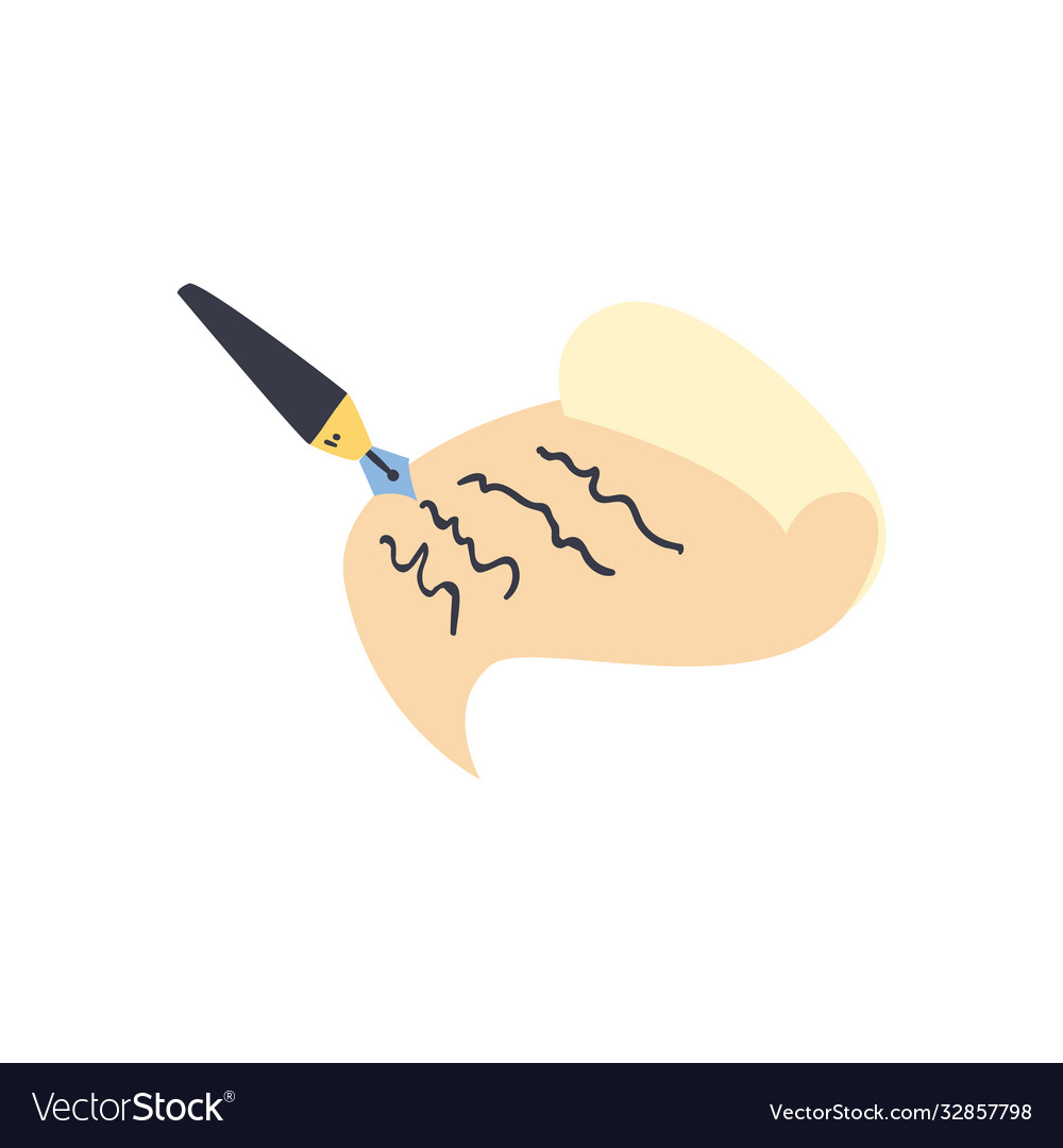 Pen and document line fill style icon